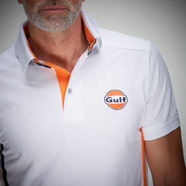 Gulf Side Stripe Polo white