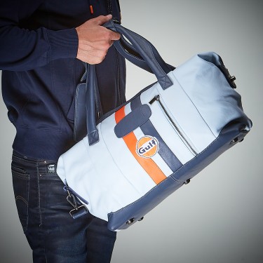 Gulf Leather Travel bag light blue medium