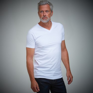 Petrol Blake V-Neck Set bright white