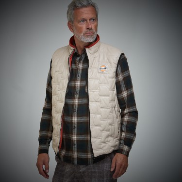 Gulf Leather Bubble Vest creme