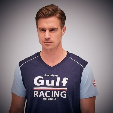 Gulf Racing T-Shirt V-Neck navy