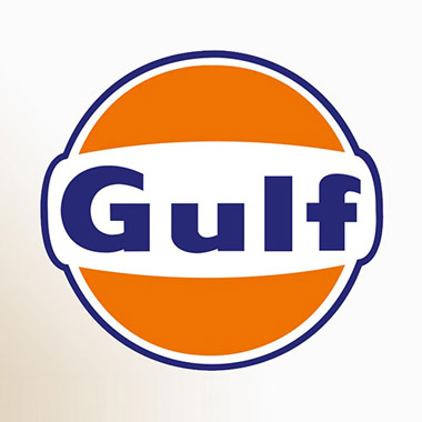 Gulf Racing Motorsport Endurance Team Mens T-Shirt Racing White Classic Logo 